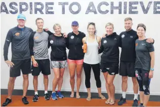  ?? PHOTO: SEAN NUGENT ?? Fit fundraisin­g . . . Wanaka gym Fit Collective is hosting a family workout session and barbecue tomorrow to raise money for the Central Lakes Mental Health Team. The Fit Collective team consists of (from left) Andrew King, Mik Gerylo, Gwen Hendry, Kim...