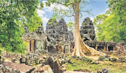  ?? FOTO: THINKSTOCK ?? Eine Traumwelt mitten im Dschungel: In Angkor finden sich Spuren des früheren Khmer-Reiches.