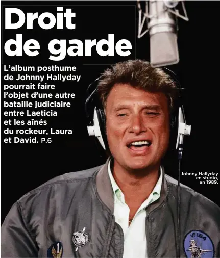  ??  ?? Johnny Hallyday en studio, en 1989.