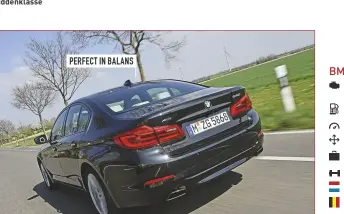  ??  ?? Rechtuit is de BMW superstabi­el, in bochten is-ie aangenaam lichtvoeti­g. PERFECT IN BALANS