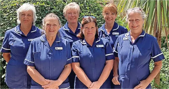  ?? ?? »Litchdon Medical Practice nurses, left to right, Sophie McDonald, Jane Fewings, Tina Sommervill­e, Alison Kedward, Glenys McCarthy and Gail Angove