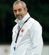  ??  ?? Marco Giampaolo, allenatore del Milan