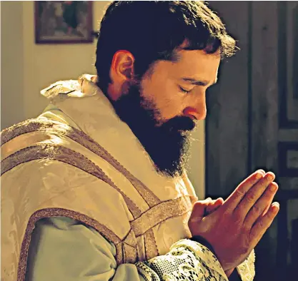  ?? ?? Shia Labeouf played Padre Pio, a Capuchin friar, in a recent film, during which he immersed himself in Catholicis­m