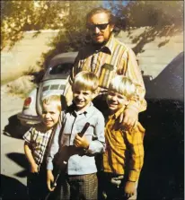  ?? Courtesy photo ?? Gene Sanchez with his sons, from left, Zack Grey, aka Ben Sanchez, Cory Sanchez and James Sanchez.