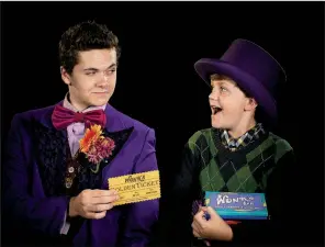  ?? Special to the Democrat-Gazette/CHRIS CRANFORD ?? Willy Wonka (Will Porter) orchestrat­es a test for his candy-making successor using five golden tickets in Willy Wonka Jr.