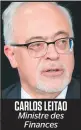  ?? CARLOS LEITAO Ministre des Finances ??