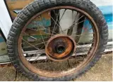  ??  ?? 2
These BSAS have narrow frames, affecting wheel choice. I found this ’30s BSA wheel at a jumble last year – perfect, but it had no bearings, brake parts or sprocket.