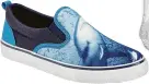  ??  ?? Printed canvas slip-ons, $19.99, from Old Navy