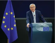  ?? Reuters ?? Jean-Claude Juncker, president of the European Commission, at the European Parliament in Strasbourg yesterday