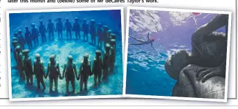  ?? DEEP AND MEANINGFUL: Underwater artist Jason deCaires Taylor will be back in Townsville later this month and ( below) some of Mr deCaires Taylor’s work. ??