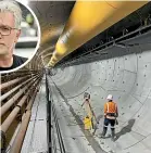  ?? CRL/SUPPLIED ?? The first 500 metres of the first City Rail Link tunnel in Auckland, pictured in 2021.