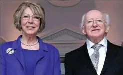  ??  ?? Áras: President Michael D Higgins and his wife Sabina