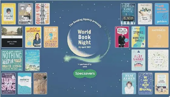  ??  ?? World Book Night is a celebratio­n of reading, this year’s theme Books To Make You Smile