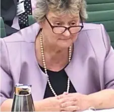 ??  ?? Questions: Heather Wheeler gives evidence to MPs
