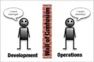  ??  ?? I want change! I want stability! Figure 2: Wall of confusion between the developmen­t and operations teams