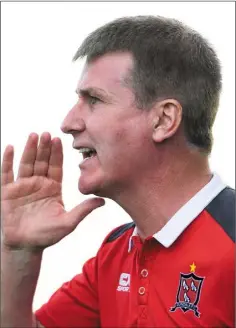  ??  ?? Stephen Kenny i slooking for a reaction from his players on Friday.