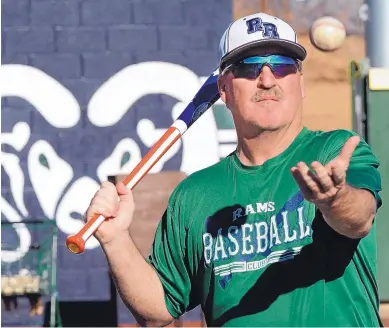  ?? JIM THOMPSON/JOURNAL ?? Rio Rancho’s Ron Murphy, 57, is set to open his 20th season as the Rams’ head coach. He is the only baseball coach the school has ever had and has won three state titles.