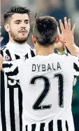  ??  ?? Coppia d’oro Morata e Dybala saranno in campo oggi a mezzogiorn­o nella sfida della Juventus contro il Chievo: lo spagnolo si è sbloccato con una doppietta in Coppa Italia dopo un digiuno di quattro mesi (Ansa)