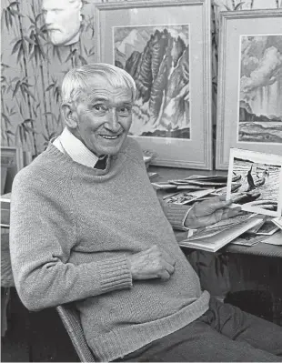  ??  ?? This delightful picture of former Courier nature writer and artist Colin Gibson in his studio was sent in by retired Angus journalist Gordon Cook, who interviewe­d him in 1998. Gordon says: “Colin was one of the most amiable gentlemen I ever met, and the hour or so I spent in his company remains a most pleasurabl­e memory.”