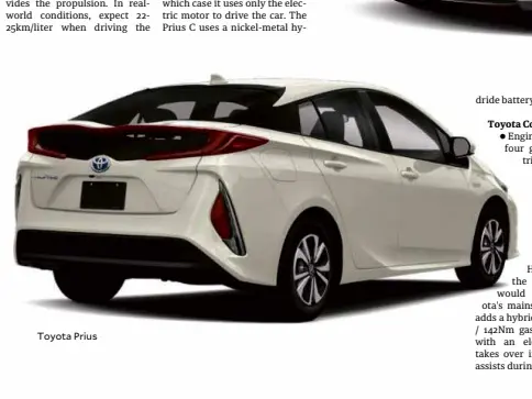  ??  ?? Toyota Prius