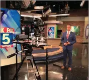  ??  ?? Andrew Luria is pictured on set at Fox 5 News in San Diego. The new author covered local sports when he worked in Eureka at News Channel 3 in the early 2000s.