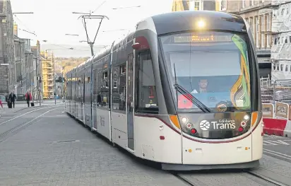  ?? ?? The cost of the under22s’ free tram fare policy is currently being met by Edinburgh Trams