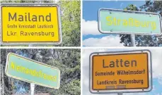  ?? FOTOS: WOLFGANG HEYER ?? Mailand, Niemandsfr­eund und Straßburg: Welch kuriose Ortsnamen es im Allgäu und in Oberschwab­en doch so alles gibt.