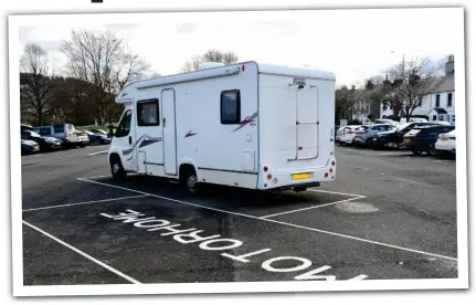  ?? Photo: Mark Davey ?? LOOKING AHEAD: Motorhome spaces at Kingsmeado­ws Car Park.