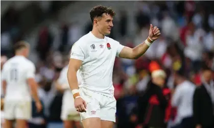  ?? Photograph: Mike Egerton/PA ?? Henry Arundell and his England teammates will face Samoa in Lille knowing their place in the quarter-finals is already confirmed.