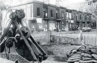  ?? MONTREAL GAZETTE FILES ?? A photograph from 1972 shows the demolition of part of the Milton Park district to make way for La Cité. Future phases of the large-scale developmen­t project were prevented from going ahead.