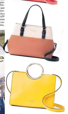  ??  ?? - SUS CLÁSICOS La famosa diseñadora Kate Spade alcanzó la fama con sus exclusivas y coloridas carteras.