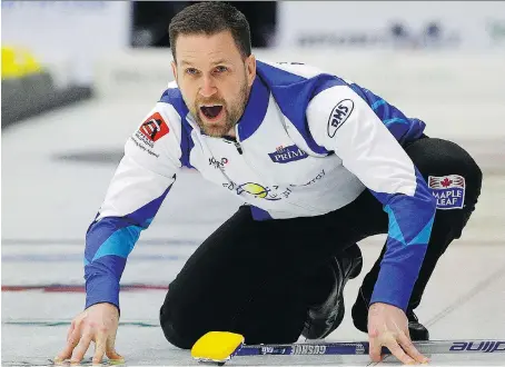  ?? LARRY WONG ?? Last year’s Brier champion, Brad Gushue, has gone on record as opposing the new 16-rink format being adopted for this year’s Tim Hortons Brier beginning with Friday’s wild-card game in Regina. The world champion wants the Olympic qualifying format to...