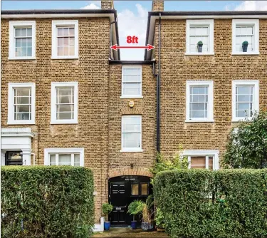  ??  ?? Tight squeeze: The Victorian Noel Lodge is crammed in between London flats