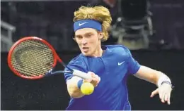  ?? ELISE AMENDOLA AP ?? At 24, Andrey Rublev of Russia has risen to the No. 5 spot in the ATP Tour rankings, making him the highest-ranked player in this week’s San Diego Open.