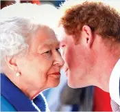  ?? ?? Close bond: Prince Harry with the Queen