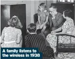  ?? ?? A family listens to the wireless in 1938