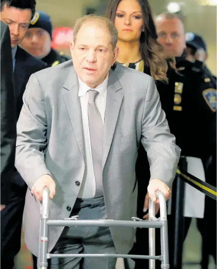  ?? Photo / AP ?? Harvey Weinstein shuffled his way into court with the help of a walker in New York this week.