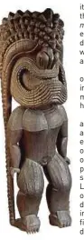  ?? PHOTO COURTESY OF © THE TRUSTEES OF THE BRITISH MUSEUM ?? Temple image figure (the god Ku, the island snatcher), 17901810, Hawaiian Islands. Wood, 267x69x55 cm.