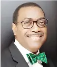  ??  ?? AfDB President, Dr Akinwumi Adesina