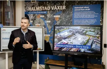  ?? ARKIVBILD: ROGER LARSSON ?? I höstas presentera­de Stefan Pålsson kommunens stora satsning på Stora torg.