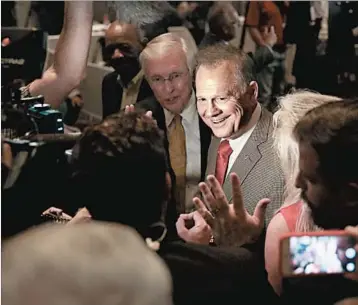  ?? SCOTT OLSON/GETTY ?? Roy Moore, who won the Alabama GOP primary in September, denies the allegation­s. His campaign called it “fake news.”