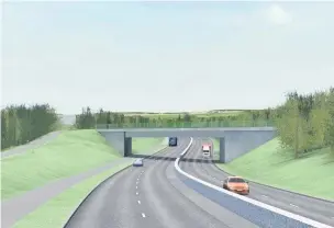  ??  ?? An artist’s impression of the Manchester Airport Relief Road