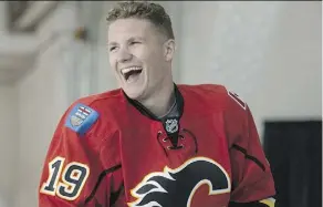  ?? CRAIG ROBERTSON / POSTMEDIA NETWORK ?? Eighteen-year- old Matthew Tkachuk either has to make the Calgary Flames’ roster or be returned to junior.