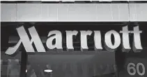  ?? SCOTT OLSON/GETTY ?? Marriott said Friday that their Starwood database was hacked, compromisi­ng the private data of hotel customers.