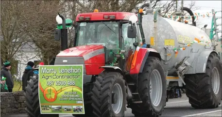  ??  ?? Marty Lenehan Agri Contractor­s who took part in Grange and Sligo parades.