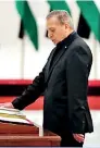  ??  ?? Nabil Abu Rudeineh, being sworn in as Deputy Prime Minister