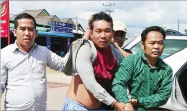  ?? FRESH NEWS ?? Meas Sam Oeun, 34, deputy director of the Kampong Cham provincial Red Cross, was arrested on Thursday in Preah Vihear province for allegedly defrauding the organisati­on.