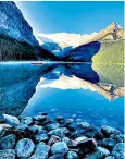  ??  ?? Vitality Air fills every bottle by hand with air from Lake Louise in Banff National Park