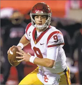  ?? Rick Bowmer Associated Press ?? USC DIDN’T NEED Kedon Slovis to be at his best against Utah on Saturday but it needs him to rediscover his freshman consistenc­y, starting this weekend.