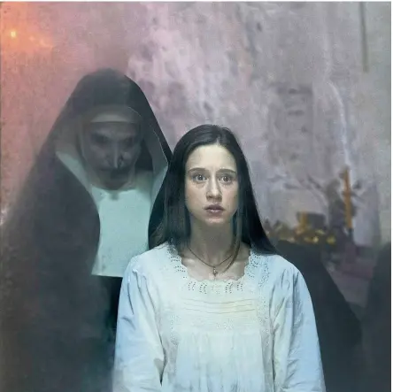  ??  ?? In The Nun, Sister Irene (Farmiga) comes face to face with the evil Nun Valak. — Warner Bros